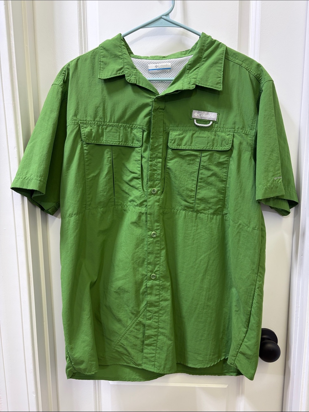 Columbia Men's Short Sleeve Fishing Shirt in Green